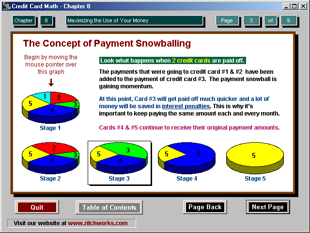 Screenshot of Credit Card Math 10th Anniversary Edition